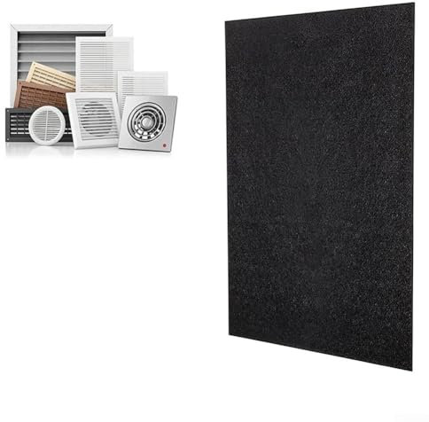 Filtre à vapeur, 1 x 1 m, découpable, filtre à charbon de rechange, filtre à charbon actif, hotte aspirante pour purificateur d'air (1 m x 1 m x 10 mm)