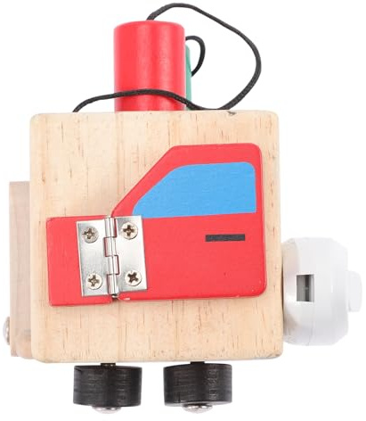 WOONEKY Busy Board de Madera para Cubo de Actividades Sensoriales con Construcción y Clasificación Juguete Educativo Montessori para Desarrollar Habilidades Motoras y Curiosidad Bebés y