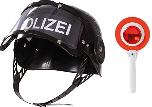 BUSDUGA 2819 Polizeihelm mit Signalkelle mit Licht
