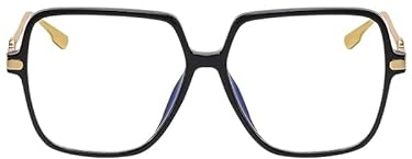 KAEOISFU Übergroße Quadratische Lesebrillefür Männer und Frauen, Damen Mode Blaulicht Blockierende Computer Lesebrille, Geeignet für Menschen mit Großen Gesichtern