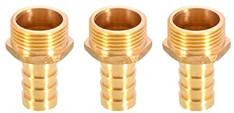 TopHomer 3 st mässing taggslang montering kopplingsanslutning 16 mm till 3/4 tum hane BSP tråd rör nippel montering röradapter