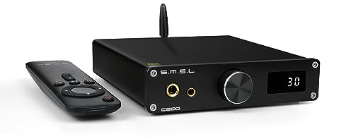 SMSL C200 USB DAC Kopfhörerverstärker XMOS ES9038Q2M 4xOPA1612 USB/Opt/Coax/Bluetooth Eingang Audio Decoder TRS/RCA/4,4 mm Balanced/6,35 mm Kopfhörerbuchse DSD512 32 Bit/768 kHz Ohrhörer Verstärker