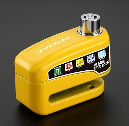 Alarm Disc Lock Motorbike Lock, Anti Theft Brake Disc Bike Alarm Locks, 110dB High Security Disc Brake Lock for Various Motorcycles, Mountain/Road/Electric Bikes