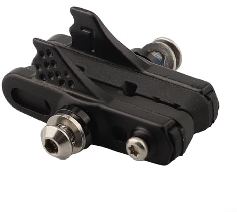 Carbon Fiber Rim Brake Blocks Wear-Resistant Replaceable C-Clamp Bicycle Brake Pads Set For Road Bike 51.7x12MM Brake Pads (Black)