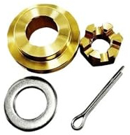 UvEdjOr Das Kit enthält eine Anlaufscheibe, eine Unterlegscheibe, eine Mutter und einen Splint. Kompatibel mit Außenbordmotoren mit 8–9,8 PS