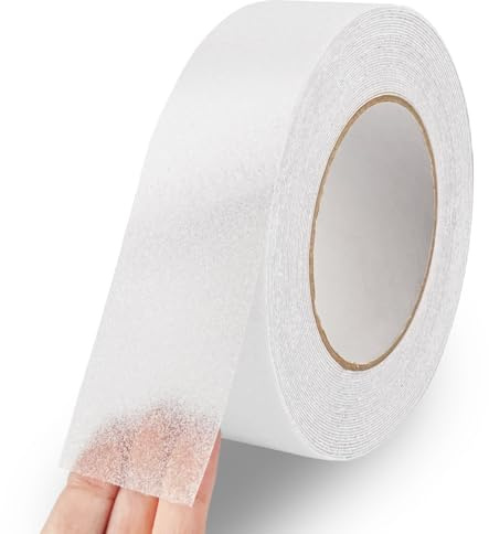 Rusoz Anti Slip Tape for Steps, Self Adhesive Safety Grip Tape Clear 2.5cm x 5m, Non Slip Tape for Prevents the Elderly, Children, Pets from Slipping and Falling