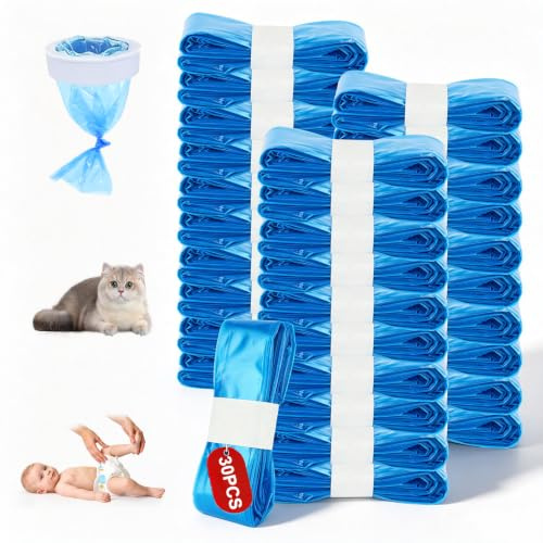 Ricarica per pannolini, 30 pezzi, compatibile con tutti i pannolini e i contenitori per lo smaltimento della lettiera per gatti