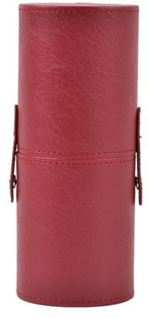 MAGICLULU Portapennelli da Trucco Cilindro in Pu Resistente, Porta Cosmetici Organizer da Scrivania, Contenitore Porta Pennelli per Make Up e Accessori di Bellezza, per Uso Quotidiano