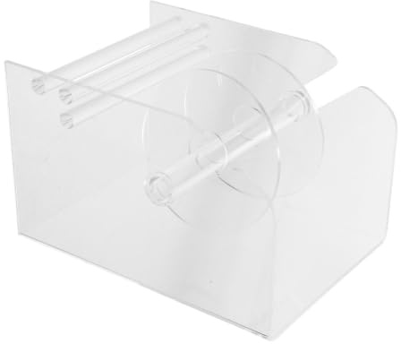 PRETYZOOM Distributeur D'étiquettes Ajustement Précis et Réglable 3 Emplacements en Acrylique Distribution Fluide Maison L'e-commerce