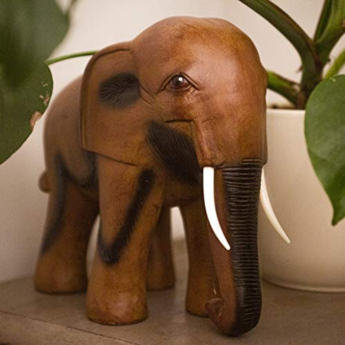 Homezone Grand Effet Bois Debout éléphant Maison ou Décoration Jardin Sculpture 28cm. Super idée Cadeau