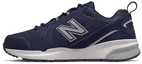 New Balance Men's 608 V5 Casual Comfort Cross Trainer, Pigment/Gunmetal/Silver Metallic, 7 X-Wide