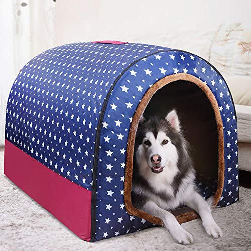 Lit pour chien extra large avec toit XL et niche XXL, coussin orthopédique confortable, oreiller chauffant chaud, niche pour chien de taille moyenne, lavable