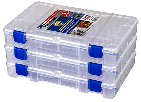 Flambeau Outdoors 4007 Tuff Tainer 3-Pack, 36 Zerust Dividers, Clear Boxes