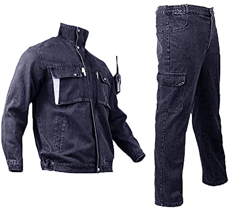YJKJ Mono De Trabajo, Soldador Ropa Trabajo, Puro Algodón Usable Anti-Quemaduras Adecuado para Una Variedad De Trabajadores,XL