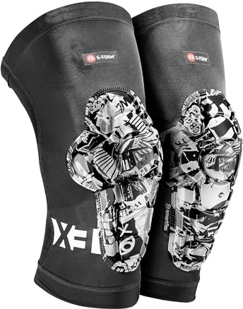 G-Form Pro-X3 Mountain Bike Knieschützer - Knieschützer für Damen und Herren - Street Art, Erwachsene XL