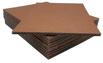Lot de 80 feuilles de carton double vague au format A5 (21 x 14,8 cm), épaisseur 6 mm, carton ondulé, carton demenagement, bricolage adulte, papier cartonne