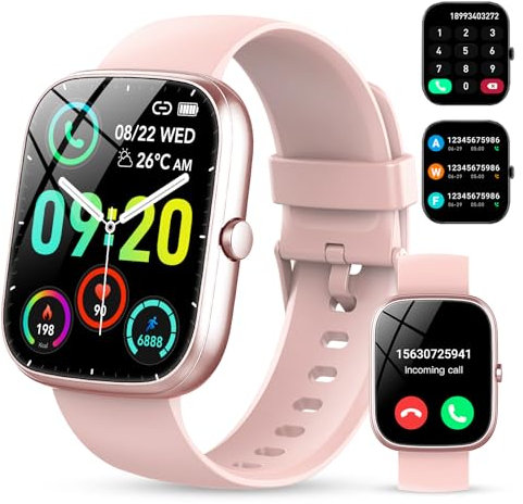 Smartwatch Donna,1.91 Orologio Smartwatch,con Effettua/Risposta Chiamate,100+ modalità Sportive con Sonno/Cardiofrequenzimetro,SpO2,Fitness Tracker,Contapassi,IP68 Impermeabile smart watch(Oro rosa)