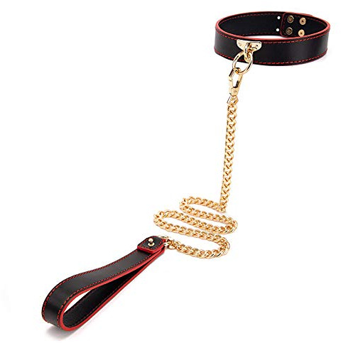 SJTJSPX Collier ras-du-cou en cuir pour femmes, colliers avec anneau O en gothique et chaîne, collier rock punk, ceintures ras-du-cou sexy et harnais de soumission humaine, colliers ajustables pour