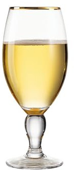 Vaso de cerveza artesanal de estilo europeo de 420 ml, estilo europeo, simple y exquisito, copa de borde dorado