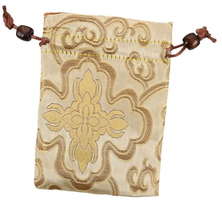 LOLIPPYY Bolsa de Joyería Bordada Estilo Chino de Seda Tradicional Ligera y Portátil para Almacenamiento de Monedas y Recuerdos Diseño Cultural Elegante