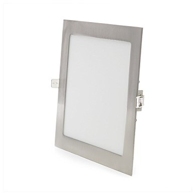 Placa LED 18W 1.300Lm 6000ºK Cuadrada Niquel Satinado 50.000H [GL-CL-S18N-CW] | Greenice