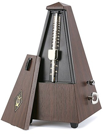 Accurate Mechanical Metronome for Wind Instruments Musicians, Guitar Player, Violinist, Brown