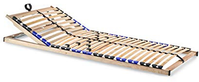 snoozo Lattenrost Lattenrahmen TwinFlex | 28 Federleisten | 5-facher Härteverstellung | zur Selbstmontage | geeignet für alle Matratzen | Kopfteil verstellbar | 100 x 200 cm