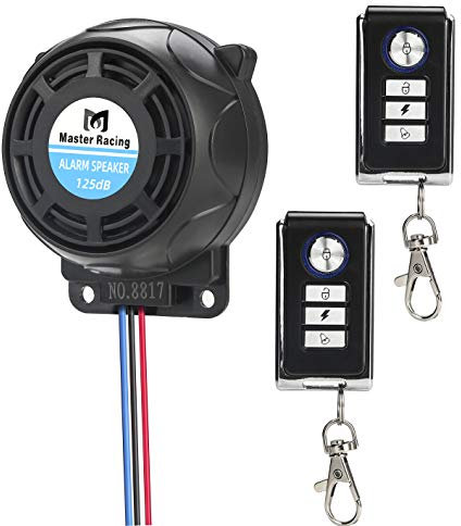 Rupse Motorcycle Alarm, Motorcycle Anti-Theft Alarm with 2 Waterproof Remote Controls, 12 Volt Anti-Theft Bike Alarm