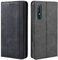HualuBro Funda para OPPO Find X2 Neo, Funda Libro de Retro PU Cuero con Ranura para Tarjetas y Billetera Flip Cover Magnético Carcasa para OPPO Find X2 Neo Case (Negro)