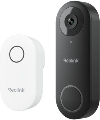 REOLINK Video Doorbell WiFi Camera - Wired 2K Outdoor, 5G&2.4G WiFi, 4:3 Wide View Angle, Smart Detection, Local Storage, No Subscription Front Door Home Security, Customized Chime V2