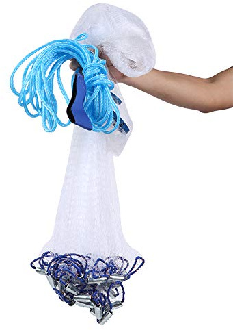 Alvinlite Rete da Pesca a Lancio della Mano, Pieghevole Rezzaglio, Accessorio per Esche Pesci, Durevole Maglia di Nylon 3M