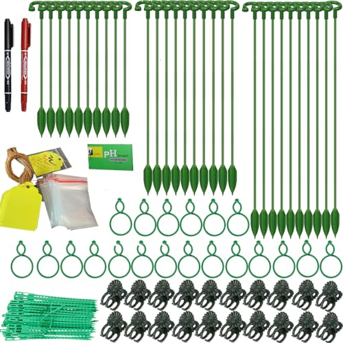 Fycooler Tuteurs pour Plantes 30 Piquets de Support pour Plantes,Support de Plante pour Cage de Plantes, Support de Fleurs de Jardin pour Petites Pieux à Hortensias, Pivoines, Plantes vivaces et Plus