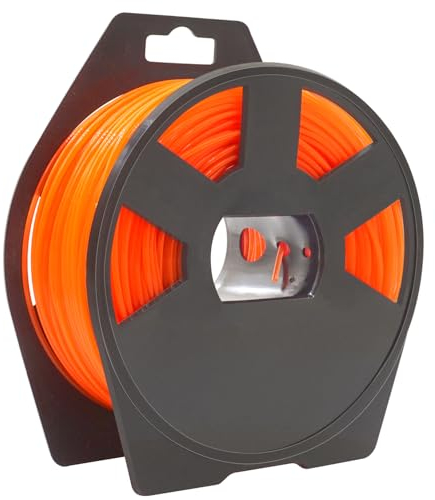 Zeqeey Fil de Coupe Rond en Nylon de Remplacement 1,6 mm x 100 m Fil de débroussailleur à Gazon, 0,065 Pouce - 328 pi, Fil de désherbage