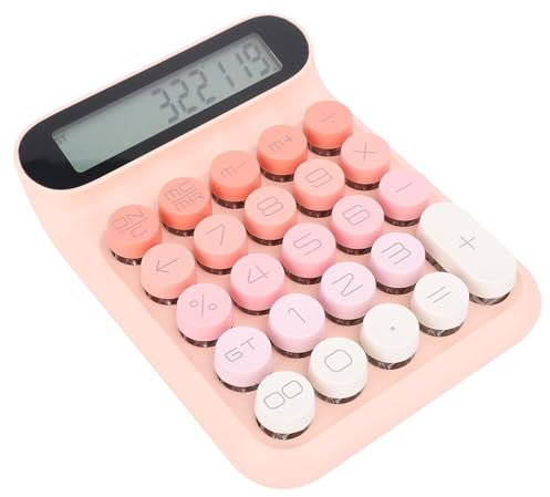 Calculadoras de Escritorio, Pantalla LCD con Tapa de Tecla Desmontable, Calculadora Ergonómica con Interruptor Mecánico para Estudiantes de Oficina de Negocios (#1)