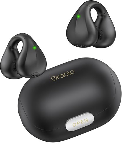 Auriculares Conduccion Osea, Auriculares Inalámbricos Deportivos Bluetooth 5.3, Cascos Oseos Inalambricos con Clip y Cancelación de Ruido ENC, 40H de Reproducción, IPX6 Impermeable para Running