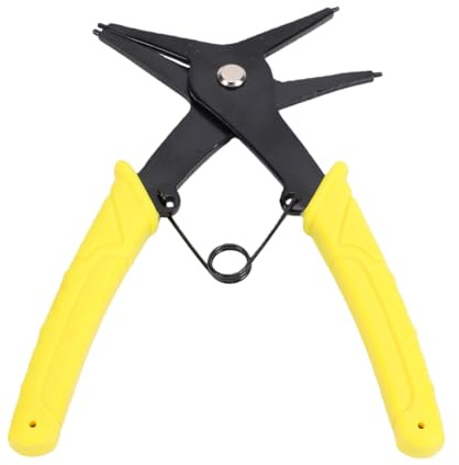 Ausla Alicates para Anillos de Retención 2 en 1 Alicates para Anillos de Seguridad Externos Internos Recto de Acero con Alto Contenido de Carbono Agarre Fuerte para Pinzas de Freno Amortiguadores