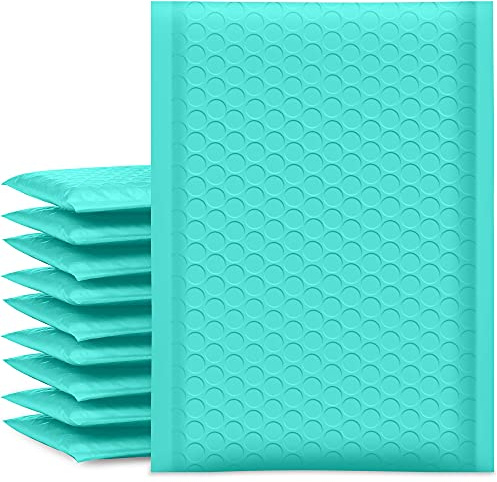 UCGOU Bubble Mailers 6x10 Teal Usable Size 6x9 Padded Envelopes 25 Pack