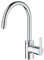 GROHE Feel - Einhand Spültischarmatur mit herausziehbarem Mousseurauslauf (integrierter Rückflussverhinderer Einlochmontage, C-Auslauf), chrom, 32671002