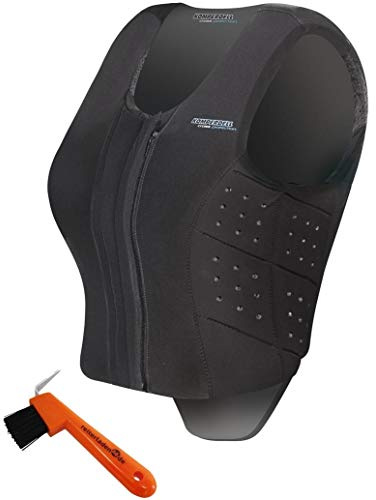 Komperdell Sicherheitsweste FRONTZIPP Slim FIT schwarz S + Hufkratzer Reiterladen24
