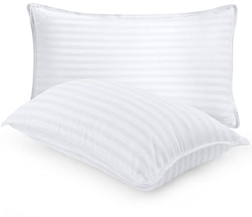 Utopia Bedding Bed Pillows for Sleeping Standard Size (White), Set of 2, Down Alternative Pillow for Sleeping, Cooling Hotel Quality Pillow Set for Back, Stomach or Side Sleepers
