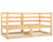 vidaXL Gartensofa 2-Sitzer, Gartenmöbel 2 Ecksofa, Modular Sofa Lounge Sitzgruppe für Garten Terrasse Balkon, Loungemöbel, Kiefer Massivholz