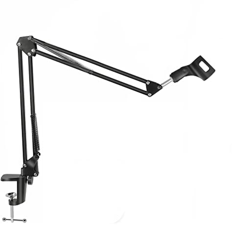 Micfuns Verstellbarer Mikrofonständer Professioneller Mikrofonhalter mit Spinne und Adapter für Studioprogrammaufnahmen Rundfunk TV-Sender Kompatibel mit Blue Yeti Mikrofon