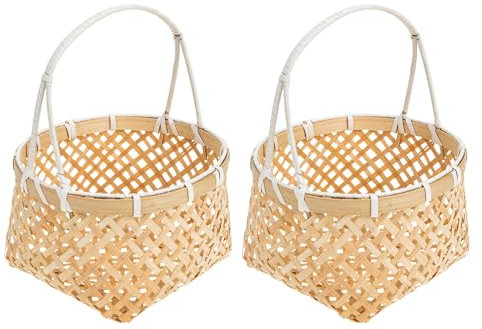 Weidenkorb, 2 Korb Mit Henkel, DIY Osterkorb, Erntedankkorb Für Erdbeer-Maulbeerfrüchte