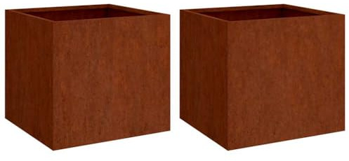 vidaXL Blumenkästen 2 Stück 49 x 47 x 46 cm Cortenstahl
