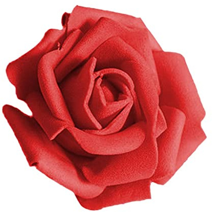 Tiuimk 50 rose rosse artificiali in schiuma, diametro 6,5 cm, decorazione realistica per feste di nozze