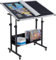 Becko US Jigsaw Puzzle Table Puzzle Board with Cover Puzzle Easel Tilting Table with Height Adjustment for Up to 1500 Pieces, Enclosed with 4 Wheels (Gray)