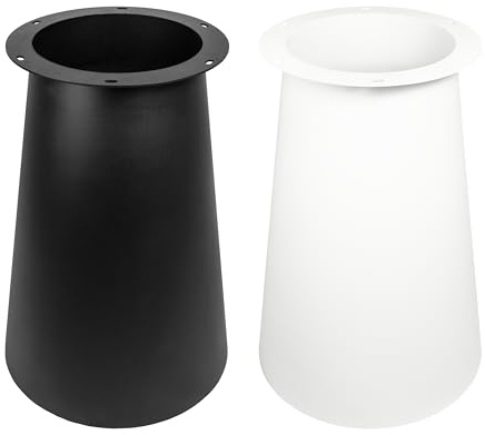 Natural Goods Berlin CONICAL - Colonna da tavolo in metallo bianco 72 cm grande – Moderna struttura – Base per tavolo da pranzo verniciato a polvere – Base conica per tavolo da tavolo