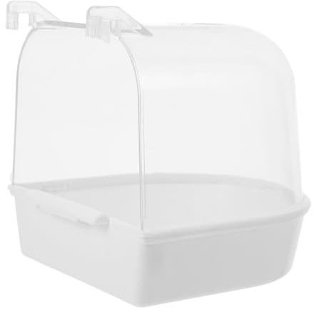 SUPVOX Bagno per Uccelli Trasparente da Vaschetta Piccola per Pappagalli e Uccellini Facile Installazione e Pulizia Accessorio per Gabbie di Piccole