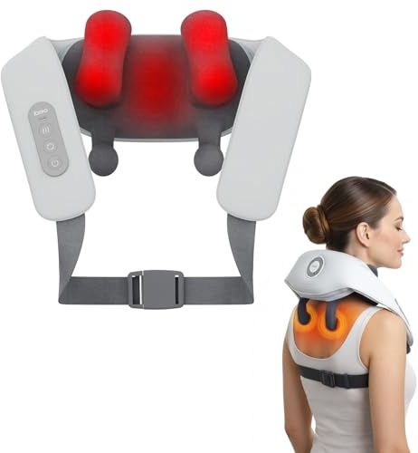 Shiatsu Neck and Back Massagers with Heat, 150 Mins Use, 4 Modes & Adjustable Massage Head, Mother’s Day Gift for Mom, Electric 3D Deep Tissue Kneading for Shoulder, Leg, Muscle Soreness, Pain Relief