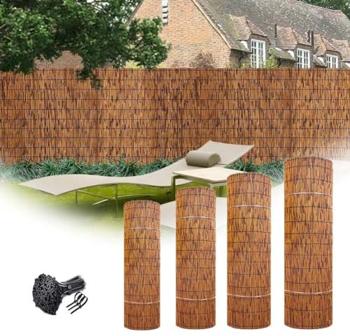 Générique Clôture en Roseau pour Balcon Jardin Brise-Vue en Bambou Rouleaux De Clôture décorative Claustra D'intimité en Roseau Naturel pour Exterieur Pergola Piscine